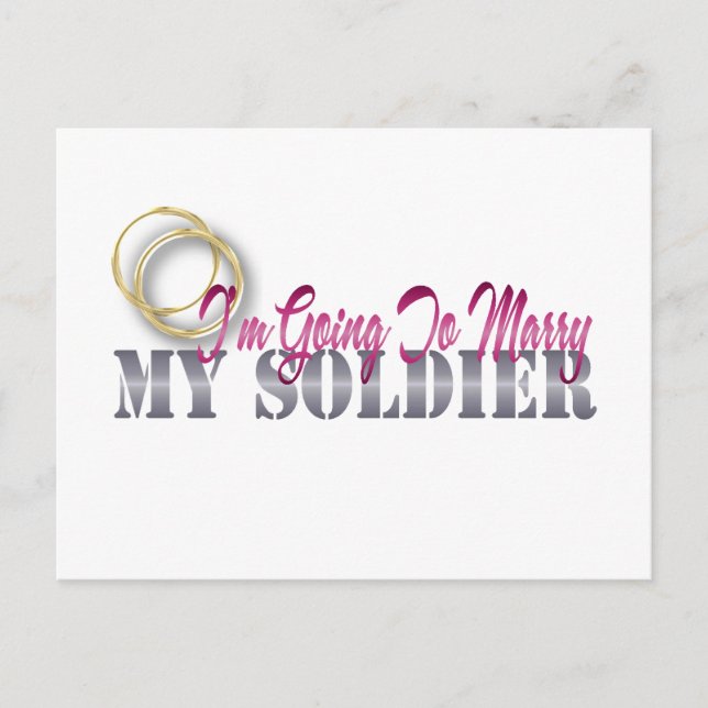 I'm Going To Marry My Soldier Postcard (Front)