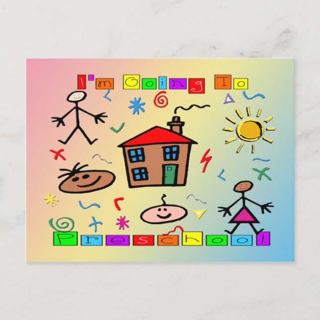 I'm Going to Preschool Postcard (Front)
