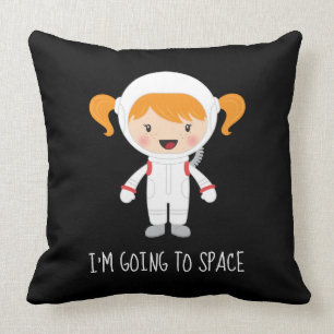 I'm Going To Space Design Throw Pillow