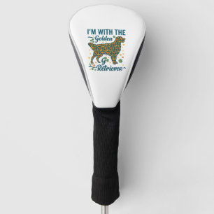 Im Golden Retriever Dog Halloween Pumpkins Leaves_ Golf Head Cover