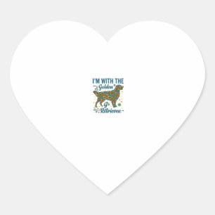 Im Golden Retriever Dog Halloween Pumpkins Leaves_ Heart Sticker