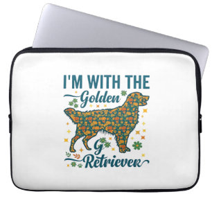 Im Golden Retriever Dog Halloween Pumpkins Leaves_ Laptop Sleeve