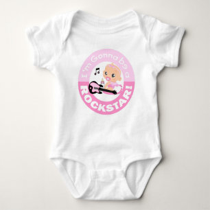 I'm Gonna be a Rockstar Pink Infant Body Suit Baby Baby Bodysuit