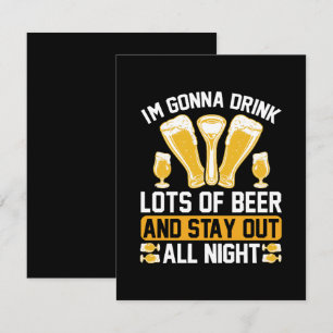 I'm gonna drink lots of beer RSVP card