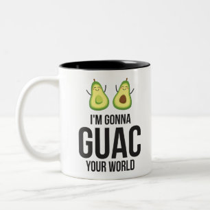 I'm Gonna Guac Your World Funny Guacamole Avocado Two-Tone Coffee Mug