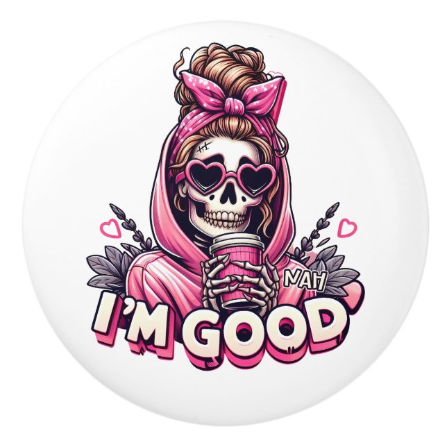 I'm good ceramic knob (Front)