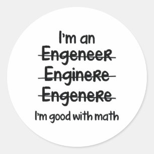 I'm Good With Math Classic Round Sticker