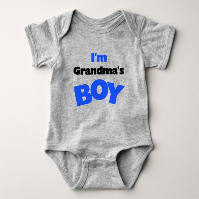 I'm Grandma's Boy Baby Bodysuit (Front)