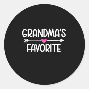 Im Grandmas Favorite Granddaughter Humor Funny Fam Classic Round Sticker