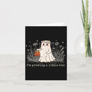 I'm Growing A Little Boo Halloween Pregnancy Annou Card