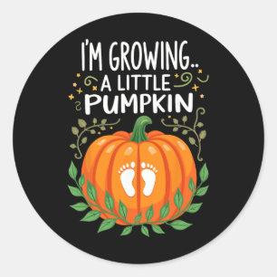 I'm Growing A Little Pumpkin Mother Father Thanksg Classic Round Sticker