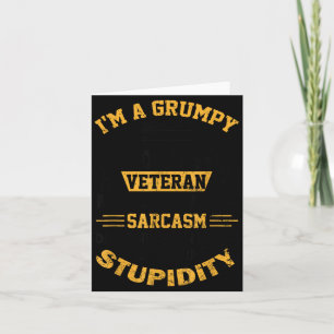I'm grumpy old naval veteran funny retired us sail card
