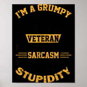 I'm grumpy old naval veteran funny retired us sail poster
