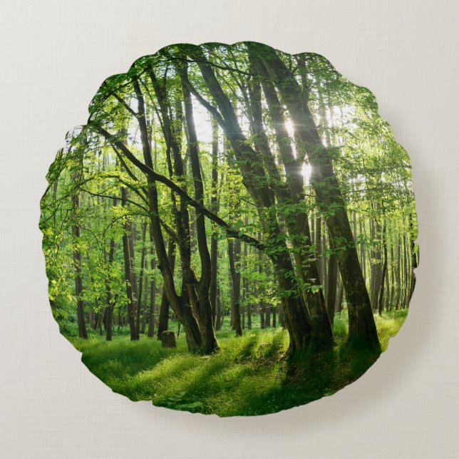 Im grünen Wald Round Cushion (Front)