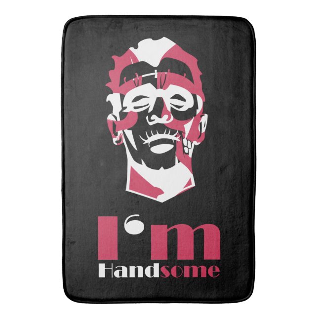 I'm handsome abstract face Case-Mate iPhone case T Bath Mat (Front Vertical)