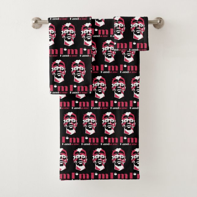 I'm handsome abstract face Case-Mate iPhone case T Bath Towel Set (Insitu)