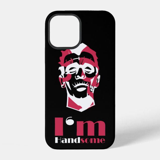 I'm handsome abstract face iPhone case (Back)