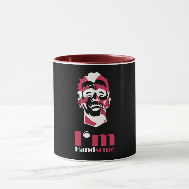 I'm handsome abstract face mug (Center)