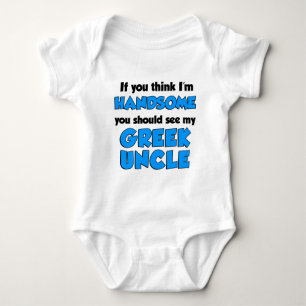 I'm Handsome Greek Uncle Baby Bodysuit