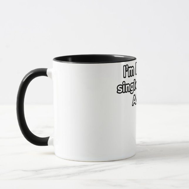 I'm happily single. -Paula Abdul | alone Quotes Gi Mug (Left)