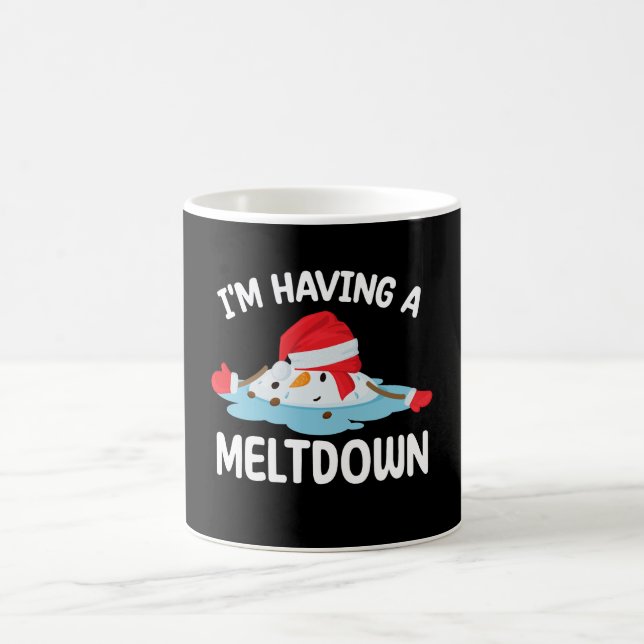 I'm Having A Meltdown Christmas Snowman Snow Coffee Mug (Center)