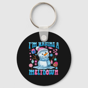 I'm Having A Meltdown Funny Snowman Christmas Holi Key Ring