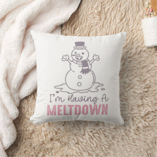 I'm Having a Meltdown - Funny Snowman Design Cushion