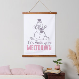 I'm Having a Meltdown - Funny Snowman Design Hanging Tapestry