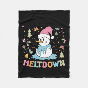 I'm Having A Meltdown Snowman Christmas Funny Xmas Fleece Blanket