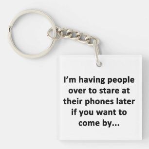 I'm Having People Over Key Ring