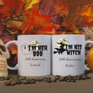 I'm her boo, I'm his witch funny Halloween couple Coffee Mug