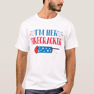  I'm Her Firecracker Matching Couples 4th Of July T-Shirt