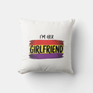 Im Her Girlfriend Rainbow Pride Vector Shirt Cushion