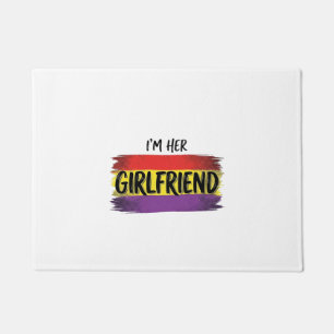 Im Her Girlfriend Rainbow Pride Vector Shirt Doormat