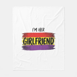 Im Her Girlfriend Rainbow Pride Vector Shirt Fleece Blanket