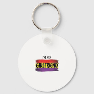 Im Her Girlfriend Rainbow Pride Vector Shirt Key Ring
