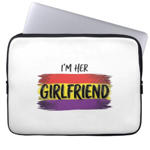 Im Her Girlfriend Rainbow Pride Vector Shirt Laptop Sleeve