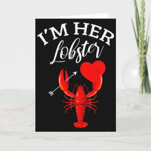 Im Her Lobster Heart Couple Matching Gift Valentin Card