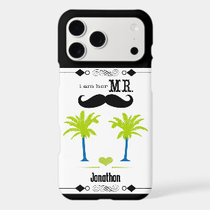 I'm Her Mr. Moustache Groom Beach Palm Tree