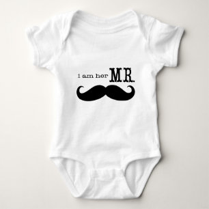 I'm Her Mr. Moustache Grooms Gifts Baby Bodysuit