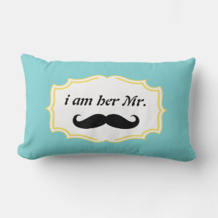 I'm Her Mr. Mustard Yellow Moustache Pillow
