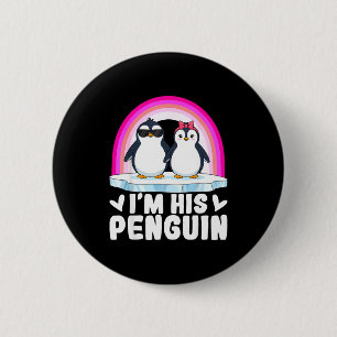 I'm Her Penguin Matching Couple Valentine Love Hea 6 Cm Round Badge