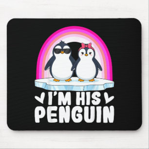 I'm Her Penguin Matching Couple Valentine Love Hea Mouse Pad