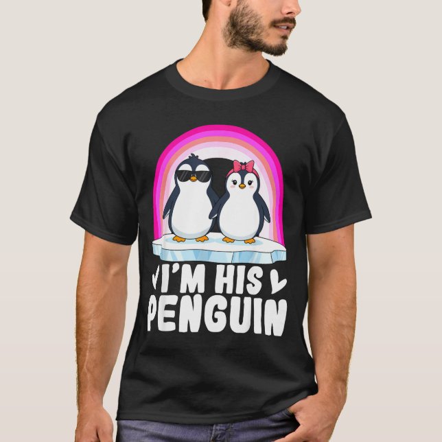I'm Her Penguin Matching Couple Valentine Love Hea T-Shirt (Front)