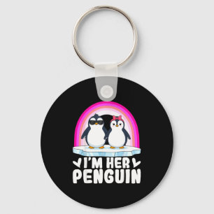 Im Her Penguin Matching Couple Valentine Love Hear Key Ring