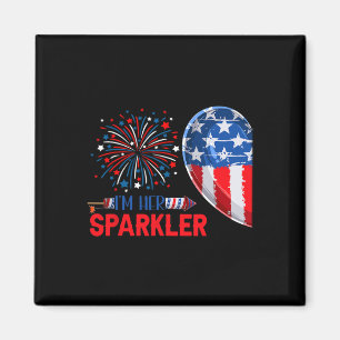 I'm Her Sparkler 4th Of July Funny Couple Costume Magnet