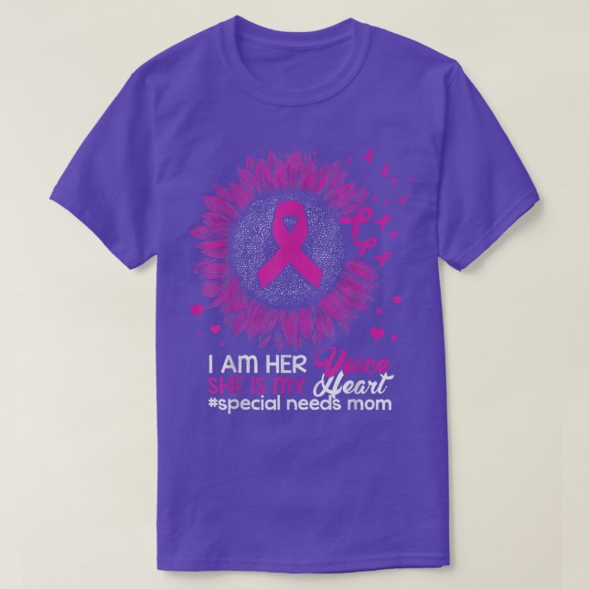 I'm Her Voice She Is My Heart Special Needs Mum Au T-Shirt (Design Front)