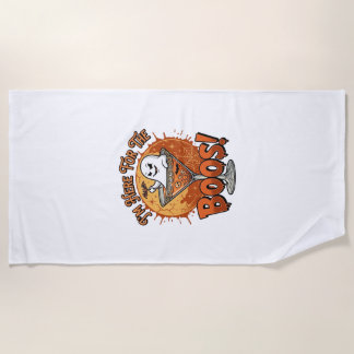 Im Here Boos Halloween Ghost Drink Spiderweb Bat_1 Beach Towel
