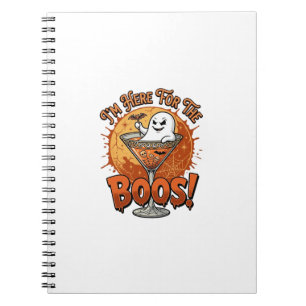 Im Here Boos Halloween Ghost Drink Spiderweb Bat_1 Notebook