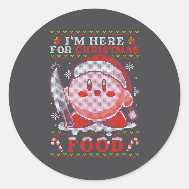 I'm Here For Christmas Food  Classic Round Sticker (Front)